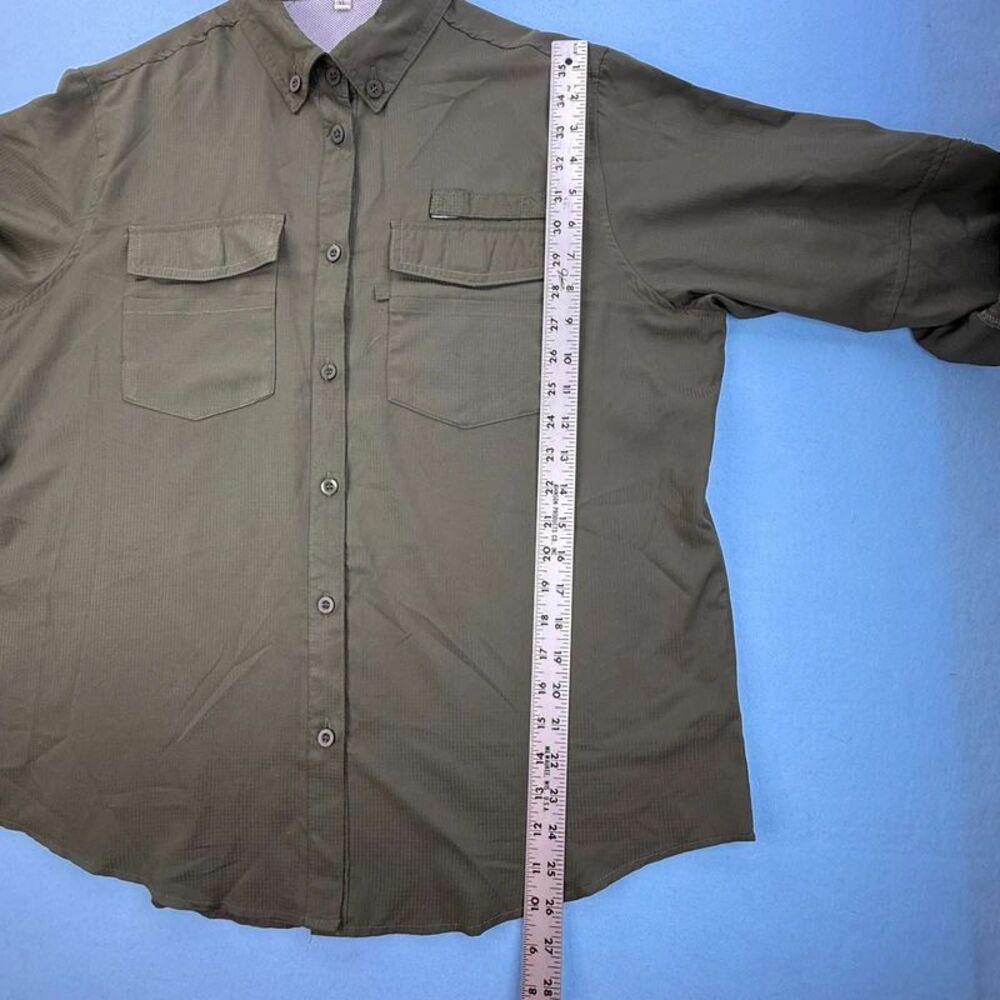 Women's Green XL UPF 40+ L/S Shirt Lightweight Sun Protection Hiking 1041 - Picture 3 of 7